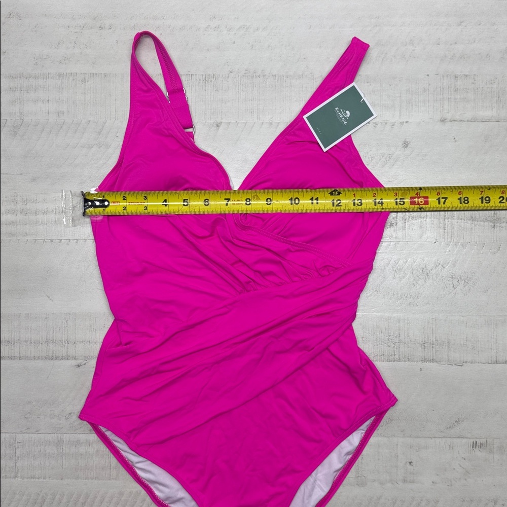 Eomenie Tummy Control Bathing Suit V Neck Swim Suit Ruched Criss Cross Swimwear - Picture 5 of 13